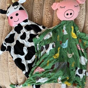 Little Sleepies Lovey Set Cow + Pig